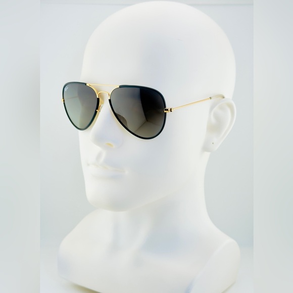 Ray-Ban Aviator Full Color Legend Sunglasses RB3025JM Black&Gold with Gray Lens main image 14